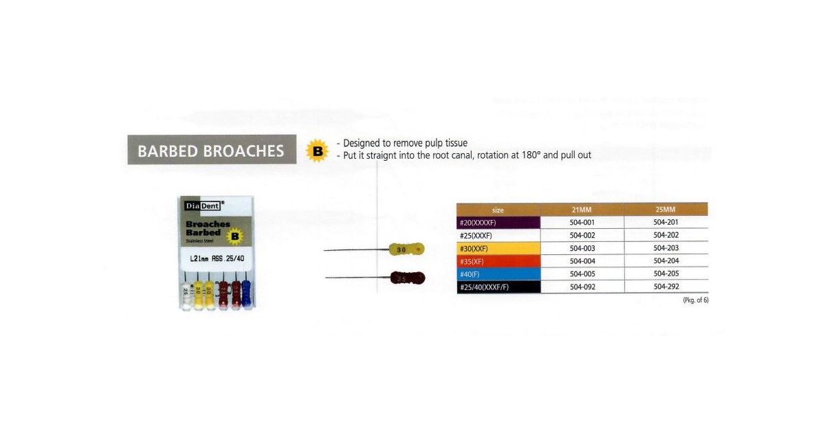 BARBED BROACHES Pulp Remover